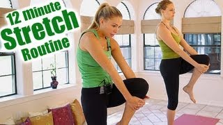 12 Minute Stretch Routine for Back Pain Relief, Flexibility For Beginners How To Tutorial