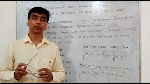 Operation Research : Unit 3 Replacement Theory : session 2 : Basic terminologies in Replacement Theo