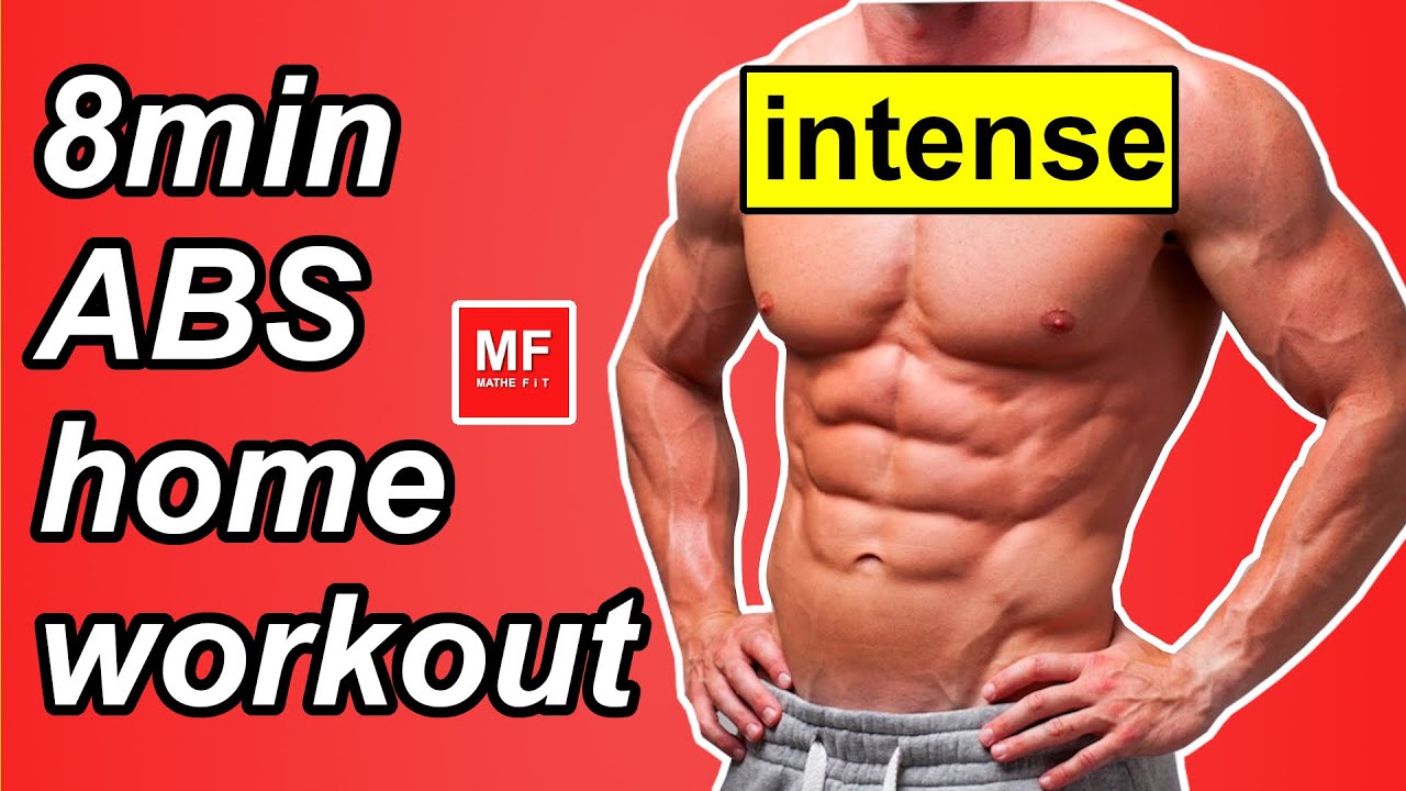 8 MIN INTENSE at HOME ABS WORKOUT NO EQUIPMENT MATHEFiT YouTube
