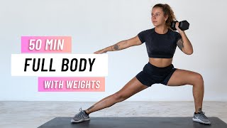 50 Min Full Body Hiit Workout With Weights (Build Strength At Home)