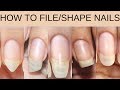 HOW TO FILE/SHAPE NAILS | Square, stiletto, oval, lipstick, ballerina