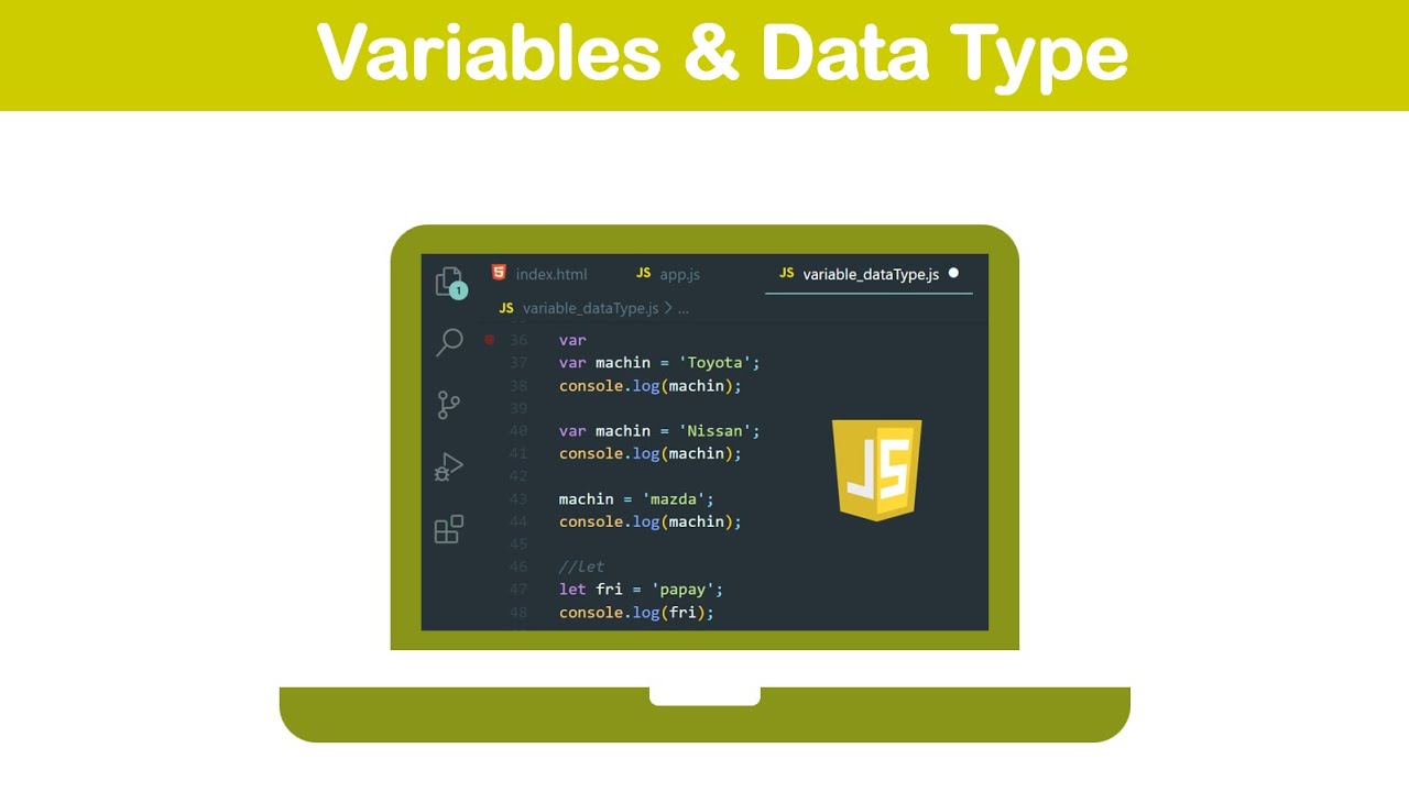 5 - Variables ak Data Type nan Javascript ⌨️💻 - YouTube