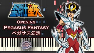 Saint Seiya OP Pegasus Fantasy Piano Cover / Synthesia Piano