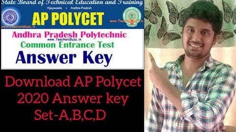 AP Polycet 2020 Answer Key Released–SET A,B,C,D || Mvlnreddy info