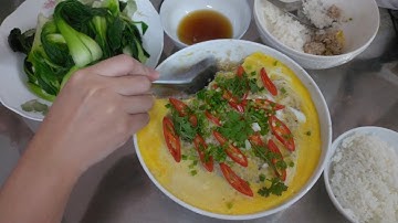 Ngon quá chừng món cá thu muối dùi chưng trứng thịt -  thơm ngon tuyệt vời