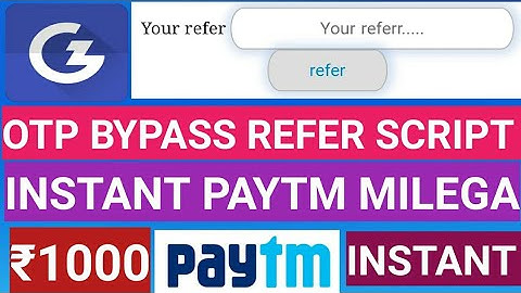 [GAMEZOP] Otp Bypass Online Refer Script -Instantly PAYTM REDEEM Earn ₹1000 Free