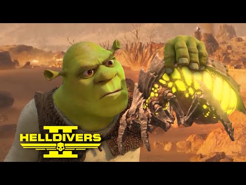 Shrek in Helldivers 2