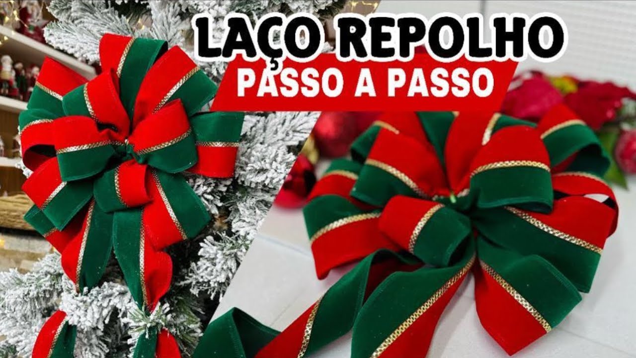 Como Fazer Um Laco De Natal Com Fita Passo A Passo Como Fazer Laços