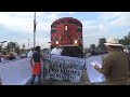 MUST SEE! Mexican Train Runs Over Protest!