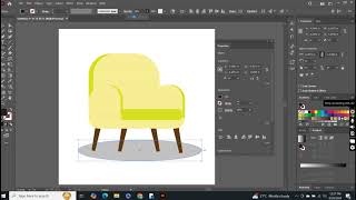 Mastering in Adobe Illustrator, How to create a Sofa Chair in Adobe Illustrator screenshot 4