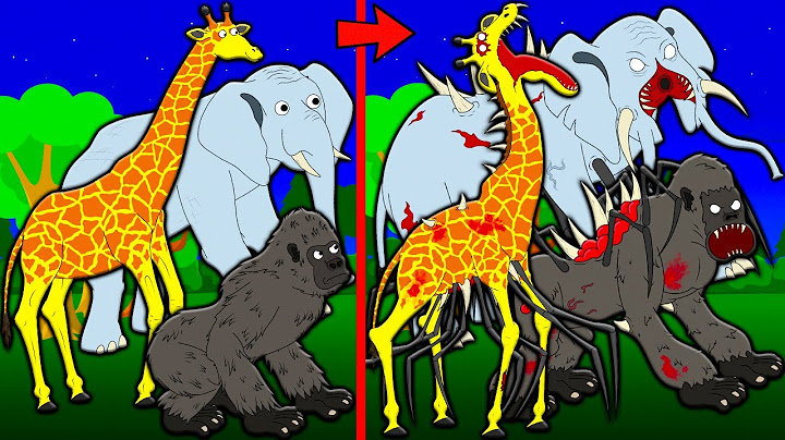 GORILLA GIRAFFE & ELEPHANT BECAME ZOOCHOSIS MONSTERS! ZOOCHOSIS MUTANTS Cartoon Animation