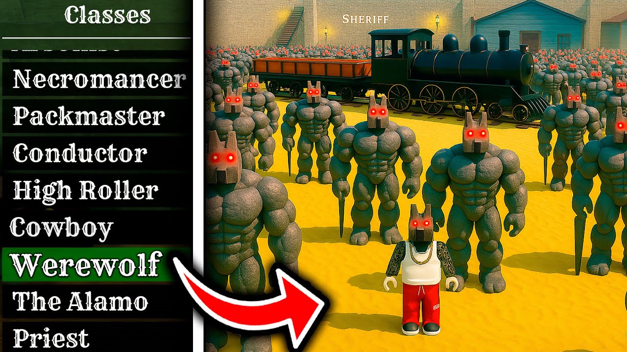 😱NEW UPDATE!!!🔥 I SUMMONED 1000 WEREWOLVES IN DEAD RAILS ROBLOX FUNNY ...