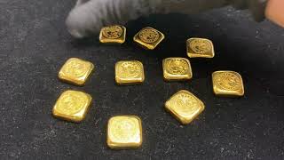 Limited Edition Gold Bars: 1 oz Perth Mint Cast Gold Button Bar with Serial Number