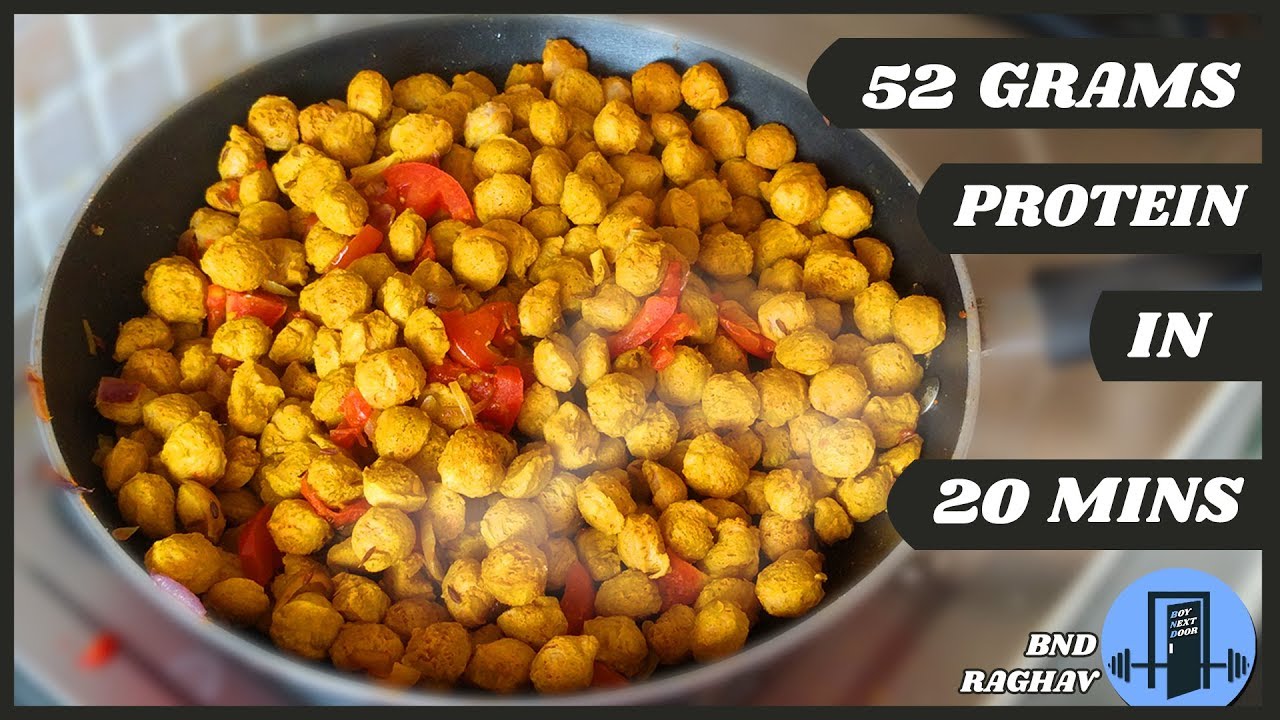 52 GRAMS PROTEIN IN 20 MINS | Soya Bhurji recipe | Soya Chunk recipe | BND RAGHAV