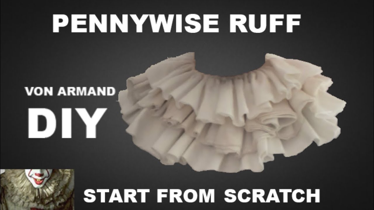 (DIY)How to make a Pennywise The Clown Ruff.