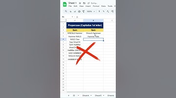 How to change first letter capital in google Sheet