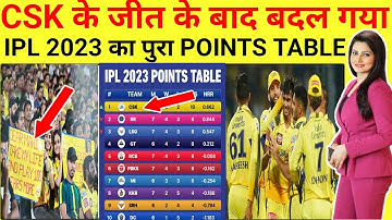 IPL 2023 Today Points Table | CSK vs KKR After Match Points Table | Ipl 2023 Points Table