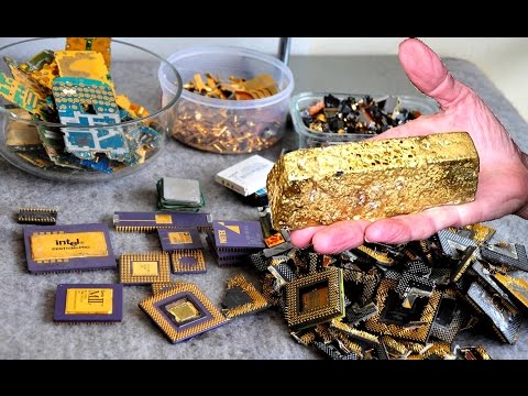 Wie zu extrahieren Gold aus elektronische Teile Leiterplatten Gold Schrott Recycling Prozess recycle