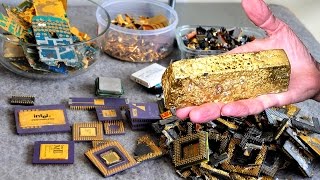 How to extract gold from electronic parts circuit boards recycle gold scrap recycling process