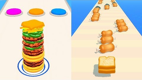 Burger Run vs Sandwich Runner - Mobile Gameplay.