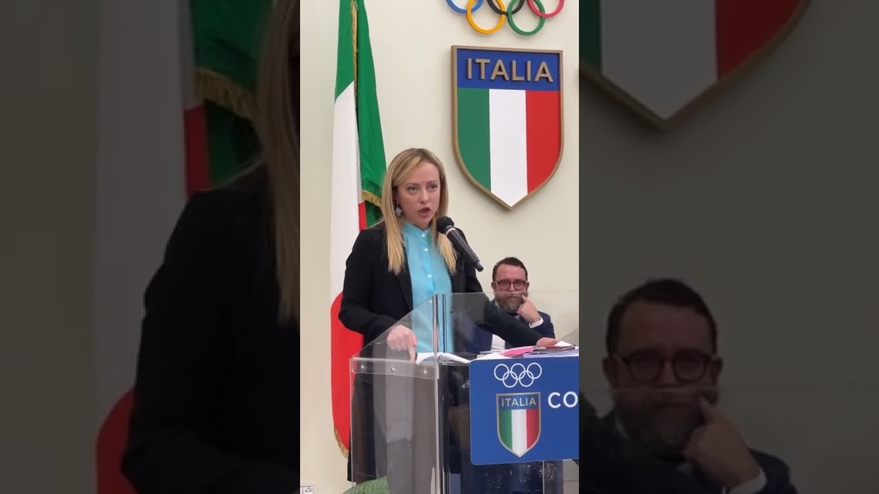 GIORGIA MELONI INTERVIENE AL COMITATO OLIMPICO NAZIONALE ITALIANO