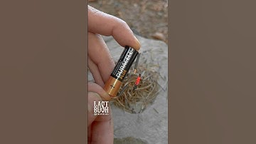 How To Make Fire With a Battery and a Cable #survival #bushcraft #outdoors #camping