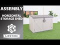 Lifetime horizontal storage shed  lifetime assembly