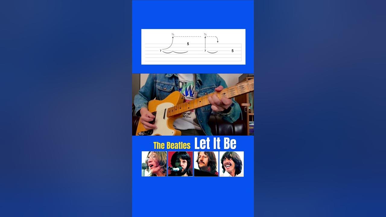 【TAB】Let It Be / The Beatles 【Guitar Solo】#60s#fender#telecaster#georgeharrison#shorts#ギター#ビートルズ
