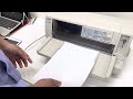 Epson ドットプリンタ　VP-2300本体テスト印刷　|  how to do test print of Epson dot printer VP-23000.