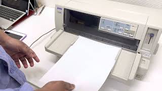 Epson ドットプリンタ　VP-2300本体テスト印刷　|  how to do test print of Epson dot printer VP-23000.