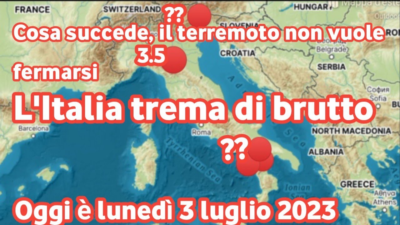 Ultime notizie, 4 terremoti completi hanno colpito oggi l'Italia in