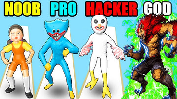 NOOB vs PRO vs HACKER vs GOD in Monsters Lab