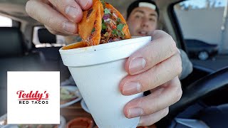 EATING Teddy's Red Tacos Birria Tacos + Birria Quesadillas + Mulitas | Mukbang