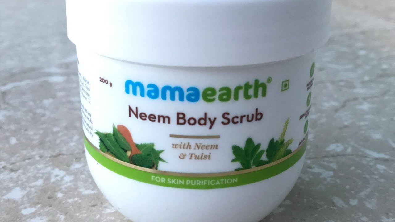mamaearth neem body scrub