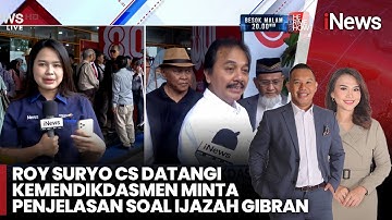 Roy Suryo CS Datangi Kemendikdasmen Minta Penjelasan soal Ijazah Wapres Gibran | iNews Today (23/9)