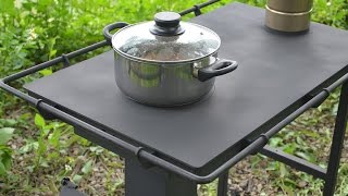 環保戶外廚房燒柴爐 - 多功能火箭爐 + 烹煮大平檯，Multi-Use Rocket stove