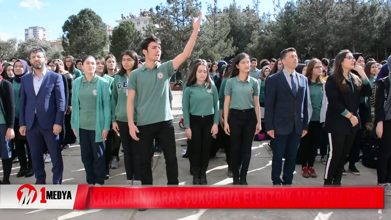 KAHRAMANMARAŞ’TA YER GÖK İNLEDİ - Çukurova Elektrik Anadolu Lisesi Öğrencilerinden İstiklal Marşı