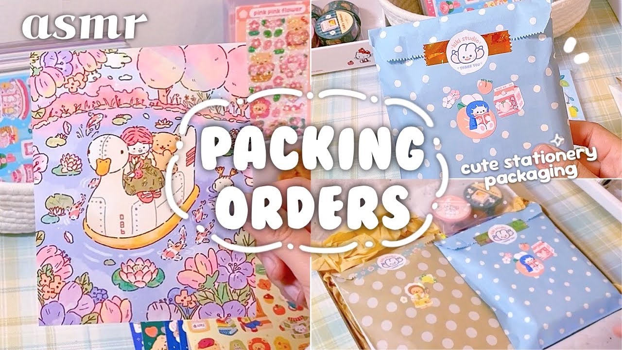 ‧₊˚ASMR˚₊‧ Crisp & Relaxing Paper Sounds | to sleep, study, work | Pack an order with me :)