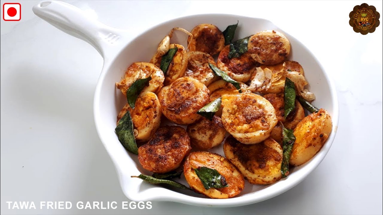 Tawa Fried Garlic Eggs Garlic Egg Fry Fried Garlic Egg Recipe Egg
