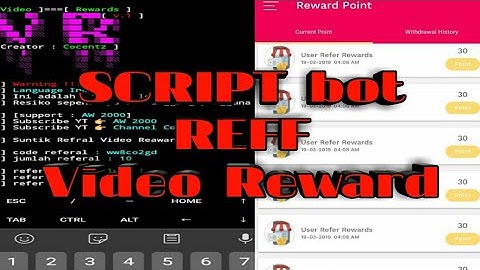 #AplikasiDollar Bot REFFERAL Video Reward TERMUX