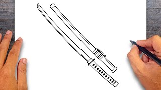 How to draw Samurai Sword