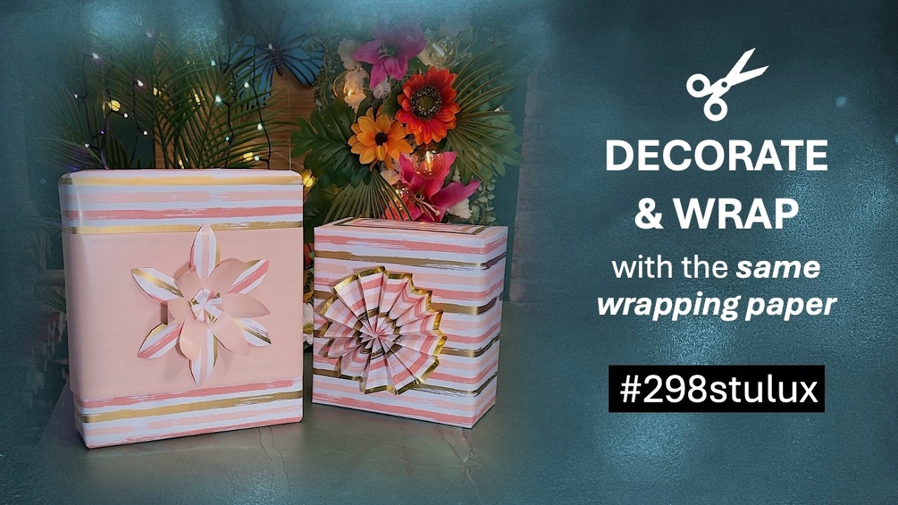 ✨ DECORATE and WRAP with the SAME wrapping paper ✨ Tutorial