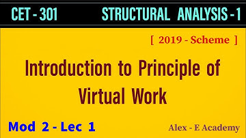 CET 301 - Structural Analysis 1 | Principle of Virtual Work | Mod 2 - Lec 1 | S5 KTU - 2019 Scheme