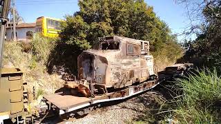 Remoção da Locomotiva Acidentada na Serra do Tigre - Bambuí - MG