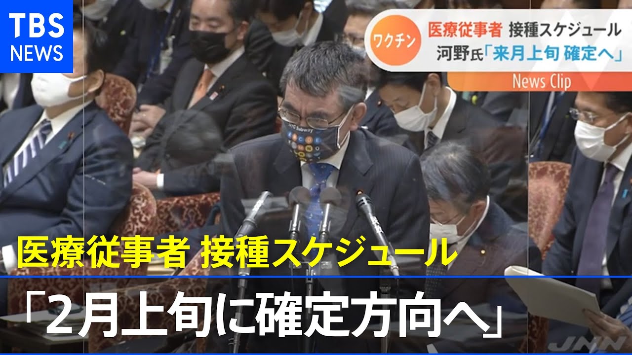 河野行革相 医療従事者接種スケジュールは２月上旬に確定方向 Nスタ Youtube