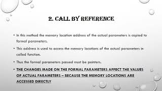 Programming in C - Functions5 - Parameter passing methods