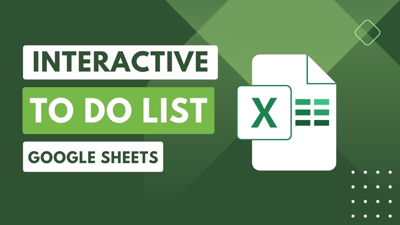 To Do List - Google Sheets - YouTube