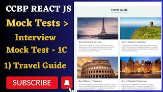 Interview Mock Test - 1C | Travel Guide | REACT JS | NxtWave | CCBP 4.0