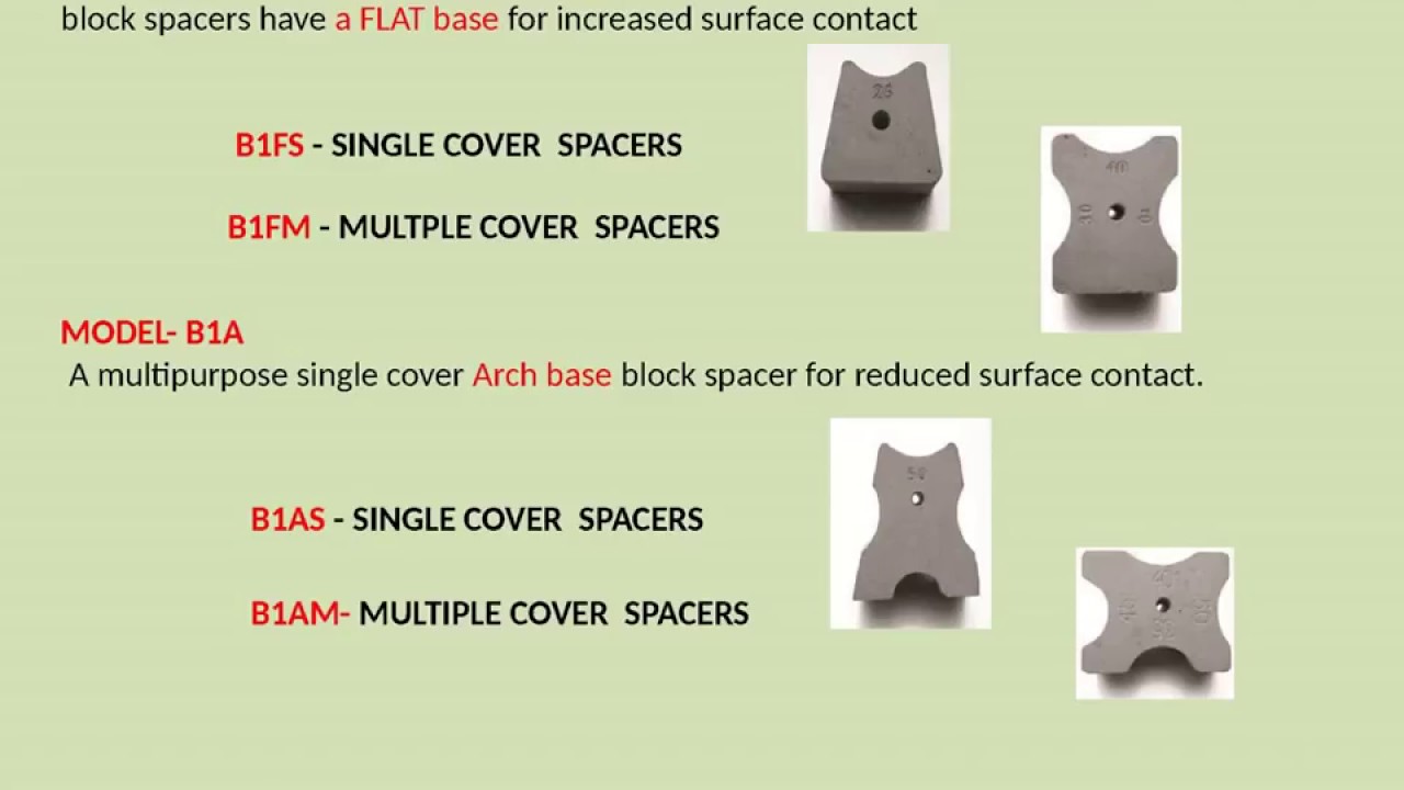 CONCRETE COVER BLOCK SPACER ppt
