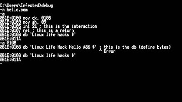 Assembler A86 (16 Bit coding)